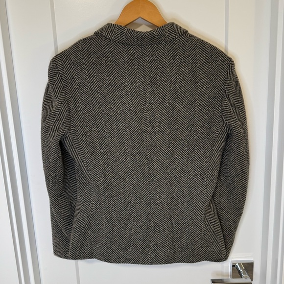 Vintage Elements Exclusively Spiegel Cropped Wool Tweed Lined Blazer Size 12 - Picture 2 of 9